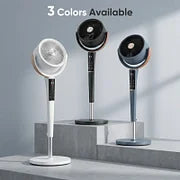 Quiet Adjustable Pedestal Fan with Remote 15 Speeds Oscillating Standing Fan for Bedroom and Home